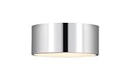 Z-Lite Harley 2-Light Flush Mount Ceiling Light In Chrome