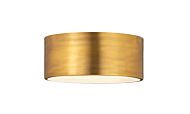 Z-Lite Harley 2-Light Flush Mount Ceiling Light In Rubbed Brass