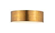 Z-Lite Harley 3-Light Flush Mount Ceiling Light In Rubbed Brass