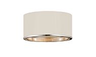 Z-Lite Arlo 2-Light Flush Mount Ceiling Light In Matte White With Chrome