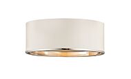 Z-Lite Arlo 3-Light Flush Mount Ceiling Light In Matte White With Chrome