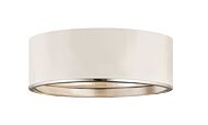 Z-Lite Arlo 4-Light Flush Mount Ceiling Light In Matte White With Chrome