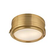 Hudson Valley Rye 2 Light Ceiling Light in Aged Brass