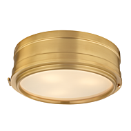 Hudson Valley Rye 3 Light Ceiling Light in Aged Brass