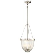 Minka Lavery Atrio 3 Light 11 Inch Pendant Light in Brushed Nickel