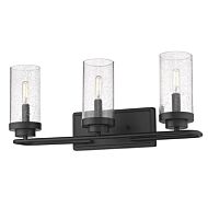 Golden Holden 3 Light 22 Inch Bathroom Vanity Light in Black