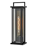 Langston 1-Light Tall Wall Mount Lantern in Black