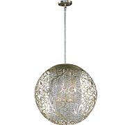 Maxim Lighting Arabesque 23 Inch 9 Light Pendant in Golden Silver