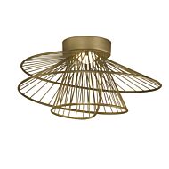 Zeta LED Flush Mount in Natural Aged Brass by Maxim