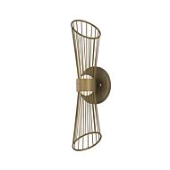 Zeta LED Wall Sconce in Natural Aged Brass by Maxim