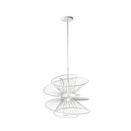 Zeta LED Pendant in Matte White by Maxim