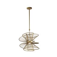 Zeta LED Pendant in Natural Aged Brass by Maxim