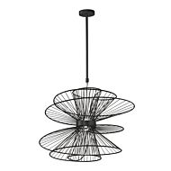 Zeta LED Pendant in Black by Maxim