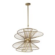 Zeta LED Pendant in Natural Aged Brass by Maxim