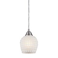 Fusion 1-Light Mini Pendant in Satin Nickel