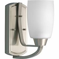 Wisten 1-Light Bathroom Vanity Light in Brushed Nickel