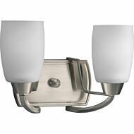 Wisten 2-Light Bathroom Vanity Light in Brushed Nickel