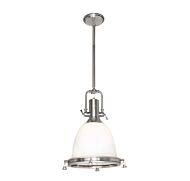 Maxim Lighting Hi Bay 14 Inch Satin White Pendant in Satin Nickel