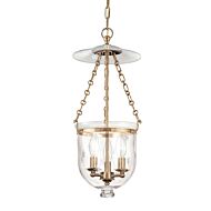 Hudson Valley Hampton 3 Light 21 Inch Pendant Light in Aged Brass