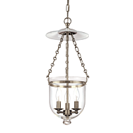 Hudson Valley Hampton 3 Light 21 Inch Pendant Light in Historical Nickel