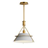 Lucas One Light Pendant in Natural Aged Brass by Maxim