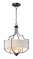 Maxim Savant 4 Light Transitional Chandelier in Bronze and Antique Brass