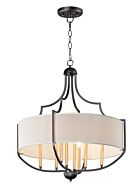 Maxim Savant 8 Light Transitional Chandelier in Bronze and Antique Brass