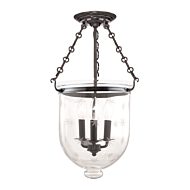 Hudson Valley Hampton 3 Light Ceiling Light in Historical Nickel