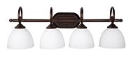 Craftmade Raleigh 4 Light 31 Inch Bathroom Vanity Light in Old Bronze