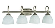 Craftmade Raleigh 4 Light 31 Inch Bathroom Vanity Light in Satin Nickel