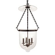 Hudson Valley Hampton 4 Light 31 Inch Pendant Light in Old Bronze