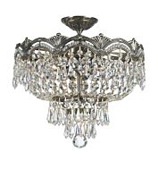 Three Light Semi Flush Mount by Crystorama