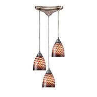 Arco Baleno 3-Light Pendant in Satin Nickel