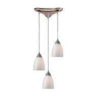 Arco Baleno 3-Light Pendant in Satin Nickel