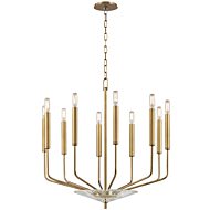 Hudson Valley Gideon 10 Light Chandelier in Aged Brass