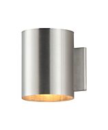 Outpost 1-Light Outdoor Wall Lantern in Brushed Aluminum