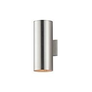 Outpost 2-Light Outdoor Wall Lantern in Brushed Aluminum