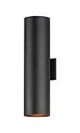 Outpost 2-Light Outdoor Wall Lantern in Black