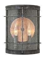 Hinkley Newport 2-Light Outdoor Light In Aged Zinc