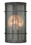 Hinkley Newport 3-Light Outdoor Light In Aged Zinc