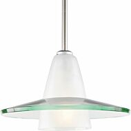 Glass Pendants 1-Light Pendant in Brushed Nickel