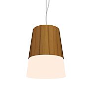 Conical 1-Light Pendant in Teak