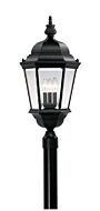 Builder Cast Aluminum 3-Light Post Lantern in Black