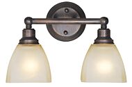 Craftmade Bradley 2 Light 15 Inch Bathroom Vanity Light in Bronze