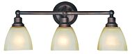 Craftmade Bradley 3 Light 24 Inch Bathroom Vanity Light in Bronze