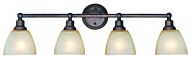 Craftmade Bradley 4 Light 33 Inch Bathroom Vanity Light in Bronze