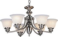 Maxim Lighting Malibu 6 Light Chandelier in Satin Nickel