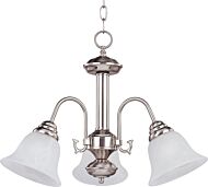 Maxim Lighting Malibu 3 Light Mini Chandelier, Satin Nickel