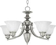 Maxim Lighting Malibu 5 Light Chandelier in Satin Nickel