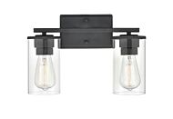 Millennium Verlana 2 Light Bathroom Vanity Light in Matte Black